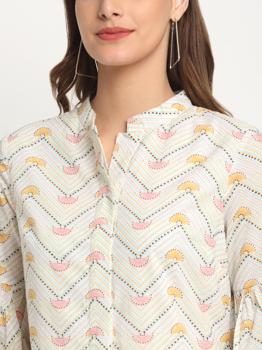 Mango Printed Cotton Printed Calf Length Dress