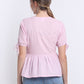 Lilac Cotton Button Down Top