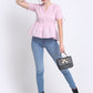 Lilac Cotton Button Down Top