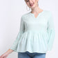 Aqua V Neck Swing Top
