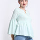 Aqua V Neck Swing Top