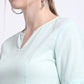 Aqua V Neck Swing Top