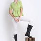 Green Slub Cotton Button Down Top