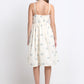 Ivory Cotton Knee Length Midi Dress