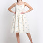 Ivory Cotton Knee Length Midi Dress