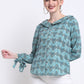 Aqua Heart Tunic Collar Shirt