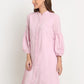 LILAC Cotton Printed Calf Length Dress