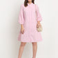 LILAC Cotton Printed Calf Length Dress